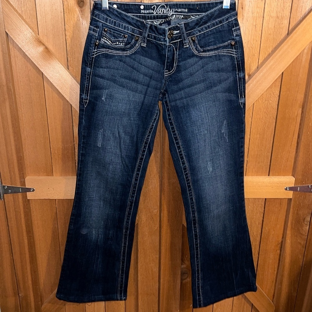 Premium Vanity Collection Distressed Bootcut Jeans 25